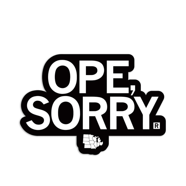 Ope Sorry Midwest Die-Cut Sticker