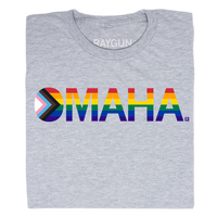 Omaha Text Progress Pride Flag