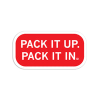 Pack It Up Red Die-Cut Sticker