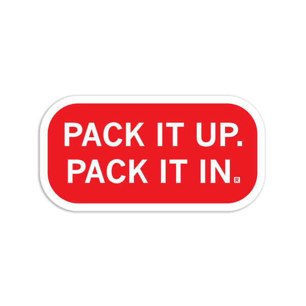 Pack It Up Red Die-Cut Sticker
