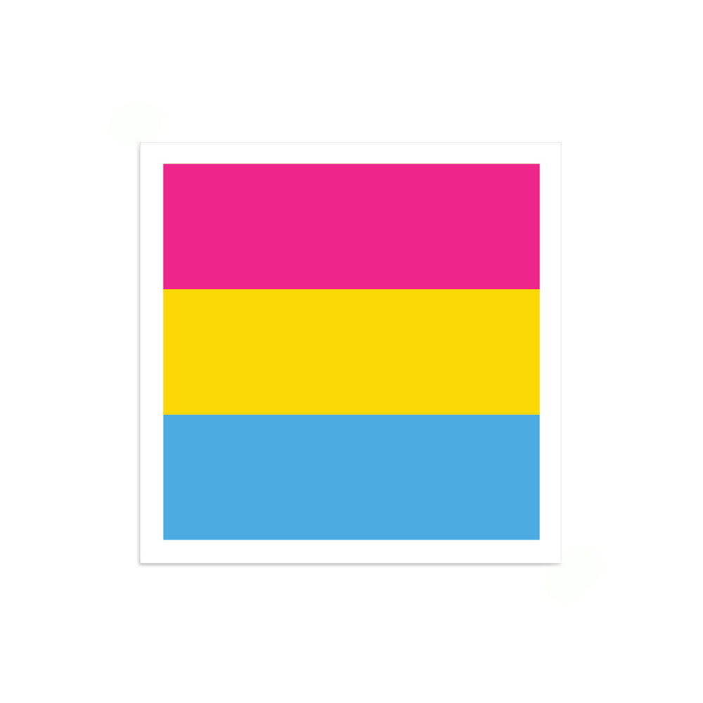Pansexual Pride Flag Mini Square Sticker