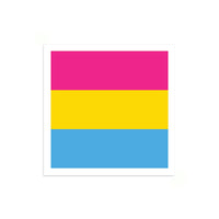 Pansexual Pride Flag Mini Square Sticker