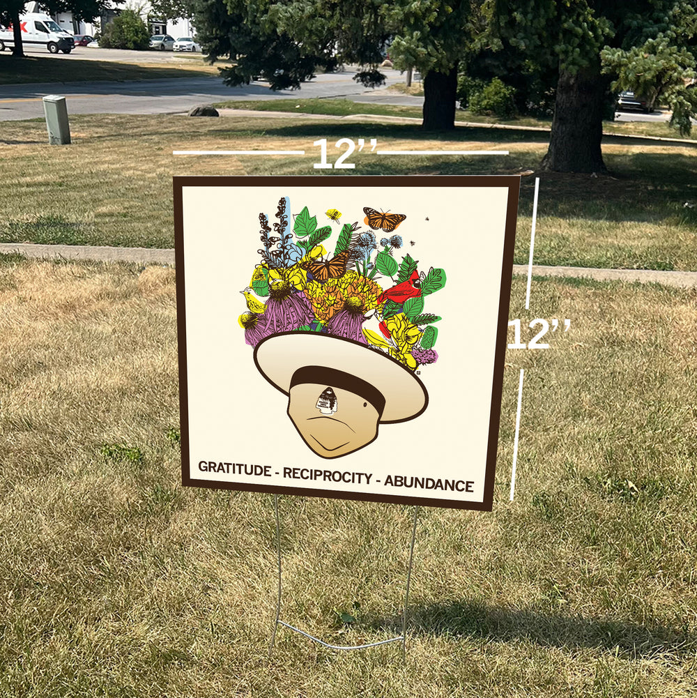 Park Ranger Hat Graphic Yard Sign