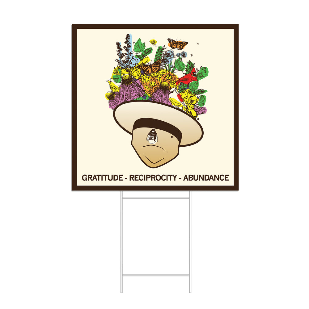 Park Ranger Hat Graphic Yard Sign