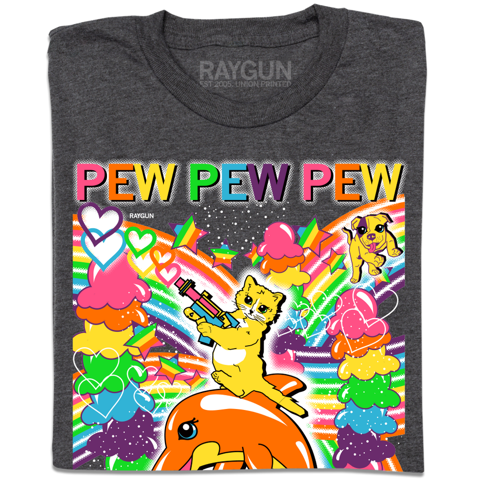 Pew Pew Pew Full Color Charcoal