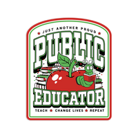 Public Educator Max Collegiate Die-Cut Sticker