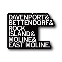Quad Cities List Die-Cut Sticker