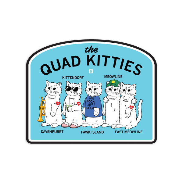 Quad Kitties Die-Cut Sticker