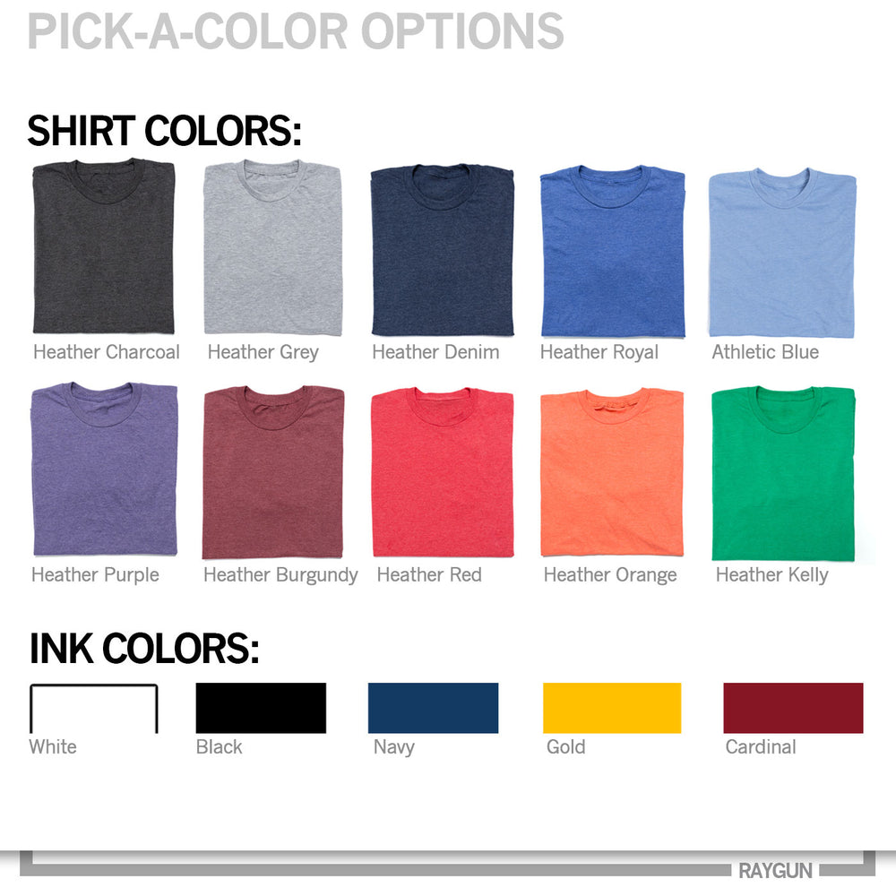 pick-a-color shirt and ink options