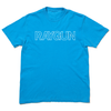 RAYGUN Text Logo Outline Heavyweight Blue
