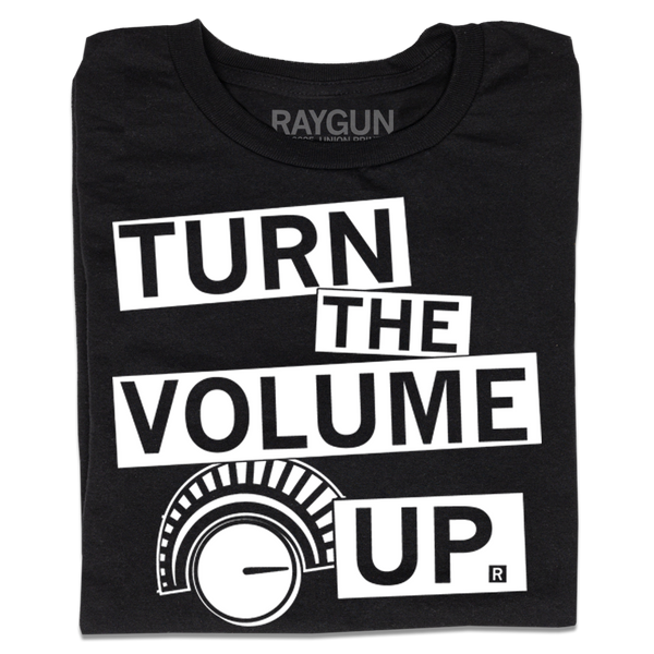 Black shirt with white ink that says 