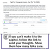 A digital advocacy form titled Fight For Transgender Iowans - Say No to HF2082 by One Iowa. A superimposed text box features a line drawing of a cat and reads, If you cant make it to the capitol, follow the link to send your thoughts.
