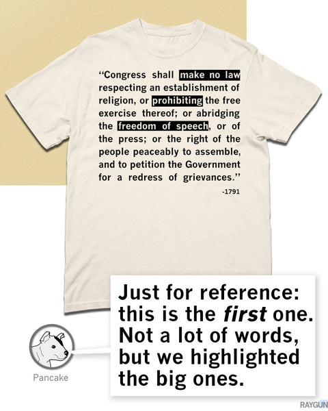 The First Amendment Heavyweight T-Shirt – RAYGUN