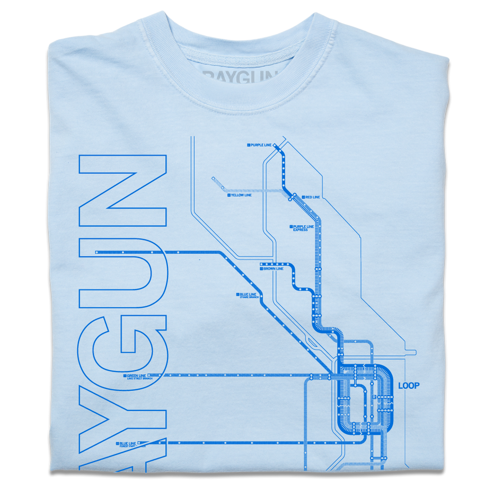 L Train Map Heavyweight Blue