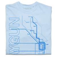 L Train Map Heavyweight Blue