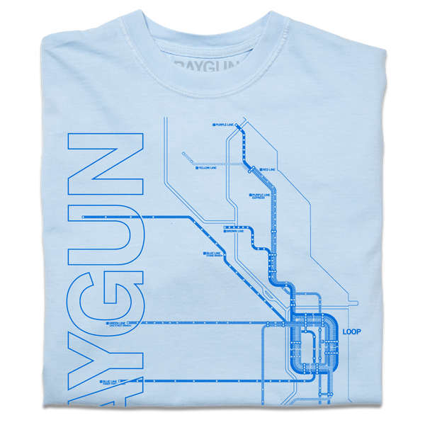 L Train Map Heavyweight Blue