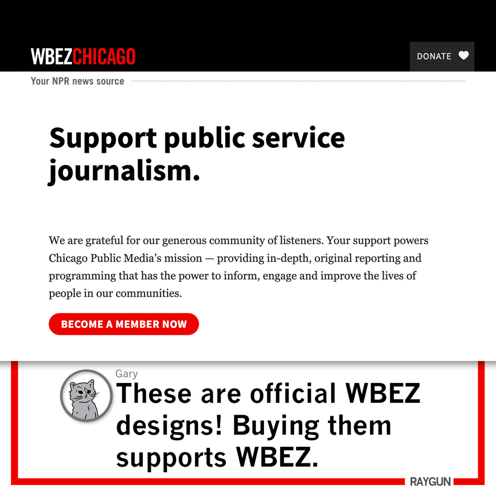 WBEZ Vintage Logo Gold Button