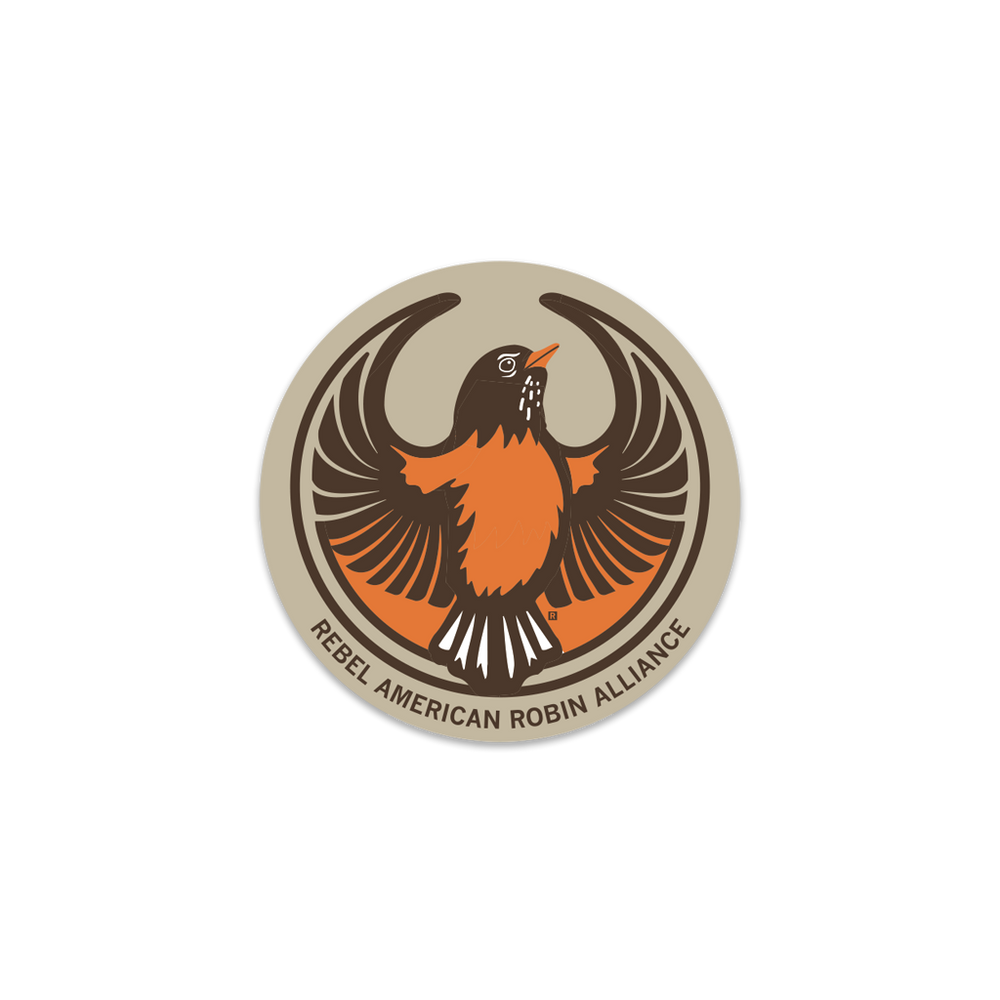 Rebel American Robin Alliance Circle Sticker