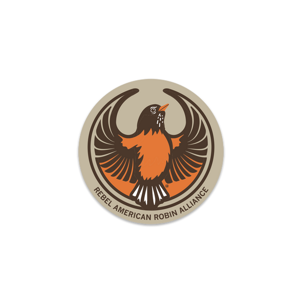 Rebel American Robin Alliance Circle Sticker