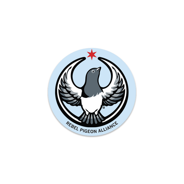 Rebel Pigeon Alliance Circle Sticker