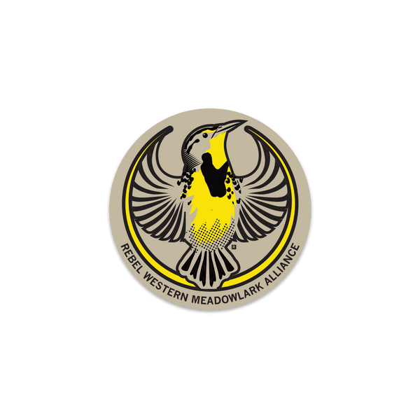 Rebel Western Meadowlark Alliance Circle Sticker