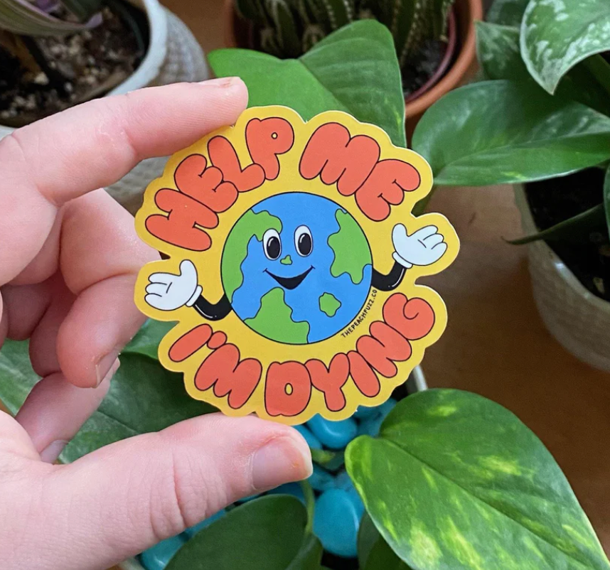 Peach Fuzz: Help Me, I'm Dying Sticker