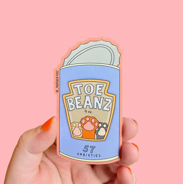 Peach Fuzz: Toe Beans Sticker