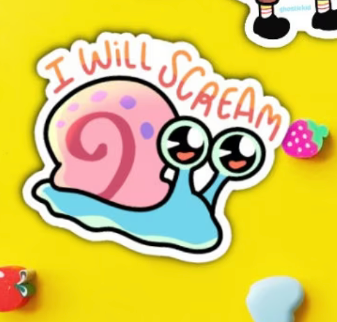 Ghostiekid: I Will Scream Gary Sticker