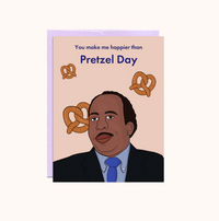 Party Mountain: Stanley Pretzel Day Greeting Card