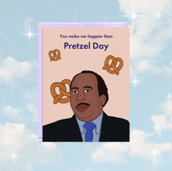 Party Mountain: Stanley Pretzel Day Greeting Card