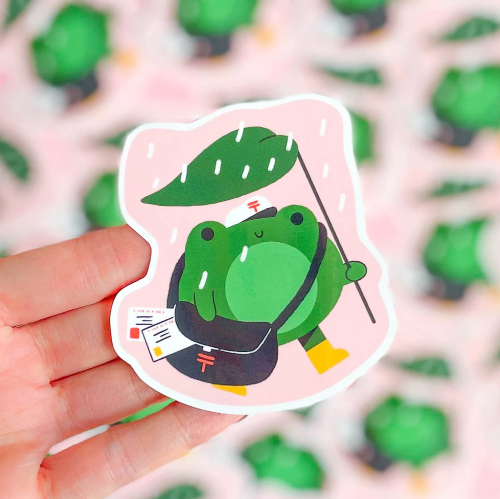 Niniwanted: Frog Postman Sticker