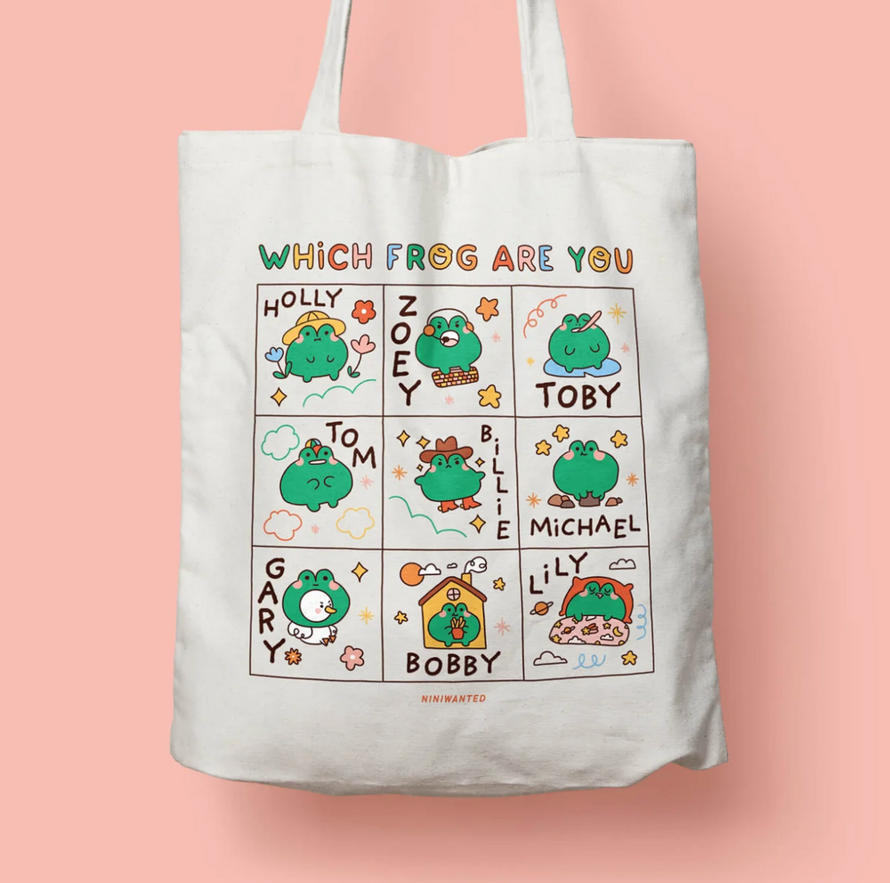Niniwanted: Which Frog Are You Tote Bag