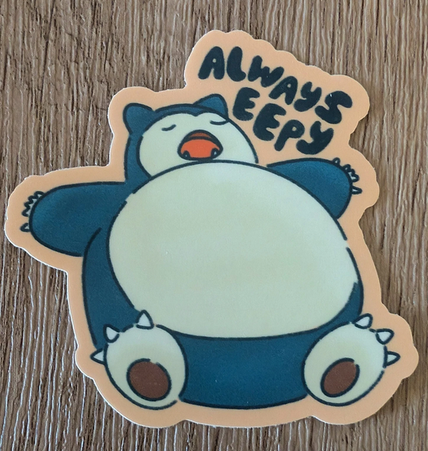 Sadsquatch: Eepy Snorlax Sticker