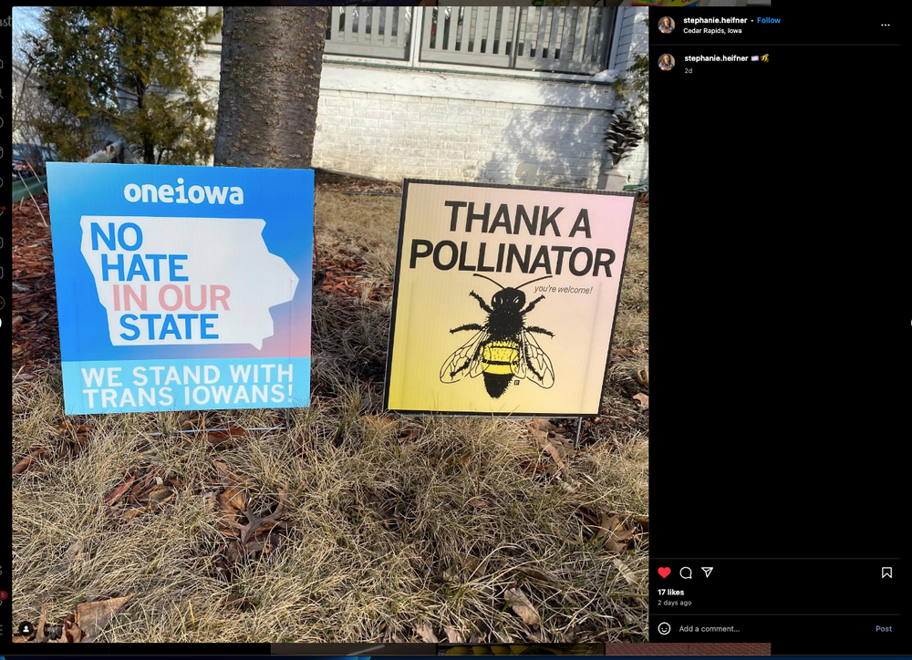No Hate In Our State Yard Sign