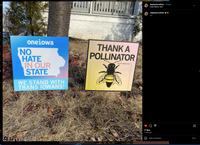 No Hate In Our State Yard Sign