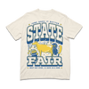 Cream-colored, union-made heavyweight t-shirt with an Iowa State Fair graphic that reads Iowa Does It Butter, featuring a yellow cow, a basket of popcorn, and a blue ribbon.