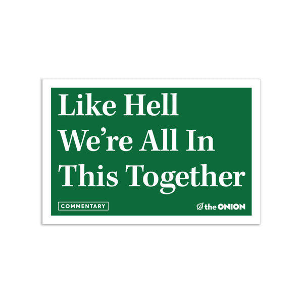 The Onion: Like Hell Die-Cut Sticker