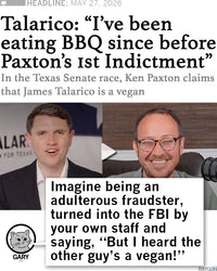 Talarico Eating BBQ