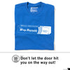 A blue RAYGUN t-shirt featuring a graphic of a toothpaste tube labeled Wrap, Reynolds with the text Making Iowa Worse EVERYDAY.