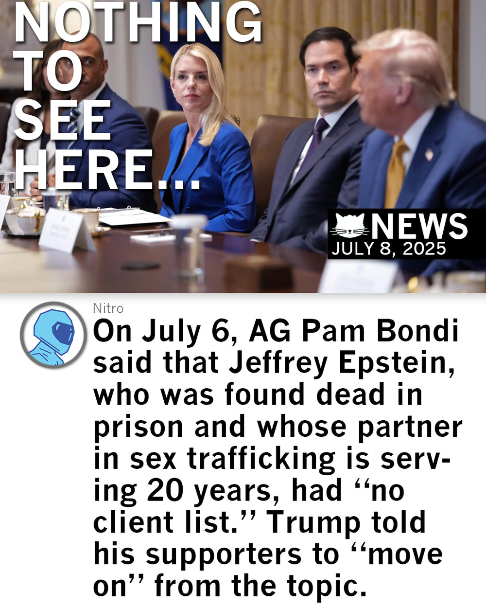 Okay, NOW I'm Wondering What Happened to Epstein