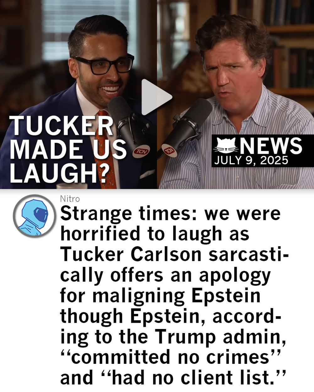 Okay, NOW I'm Wondering What Happened to Epstein