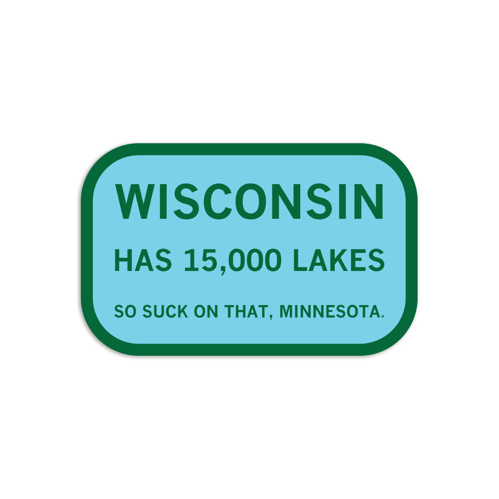 Wisconsin: Land of 15,000 Lakes Die-Cut Sticker