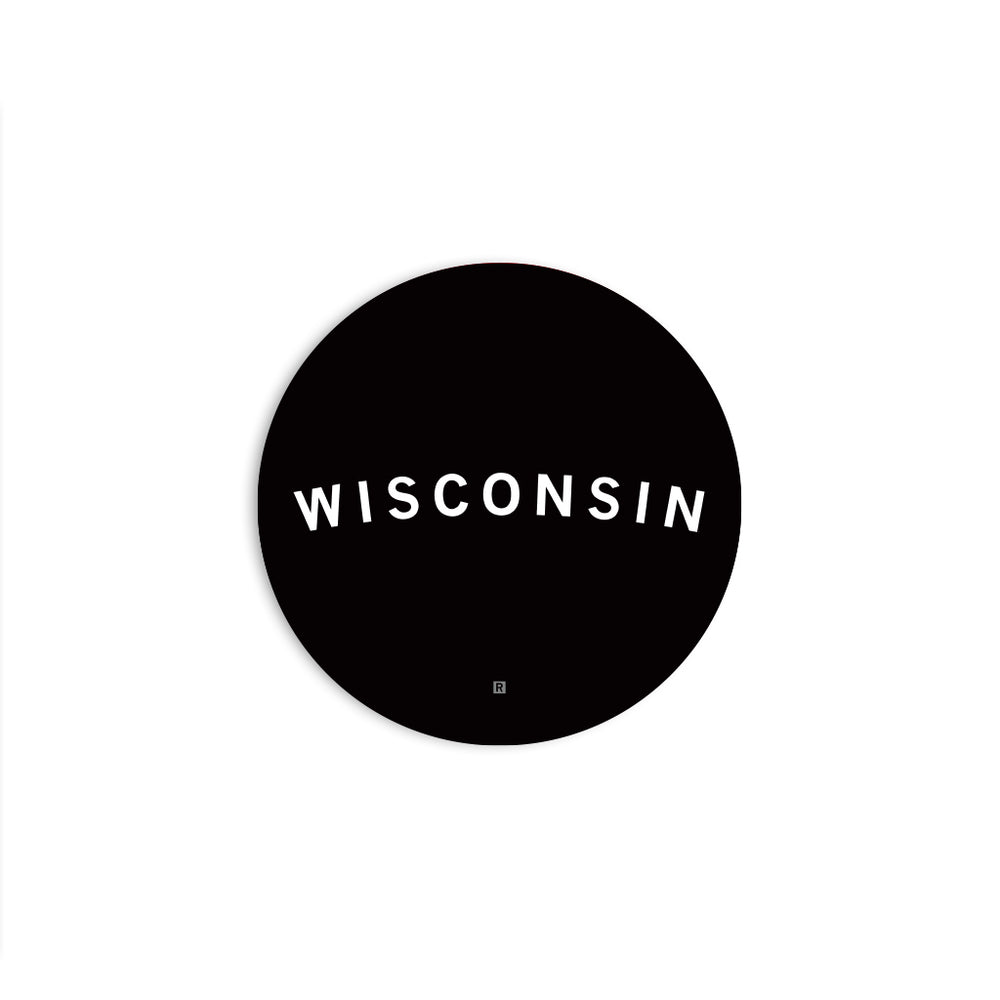 Wisconsin Curved Logo Die-Cut Sticker