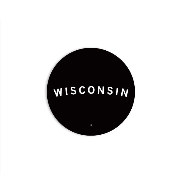 Wisconsin Curved Logo Die-Cut Sticker