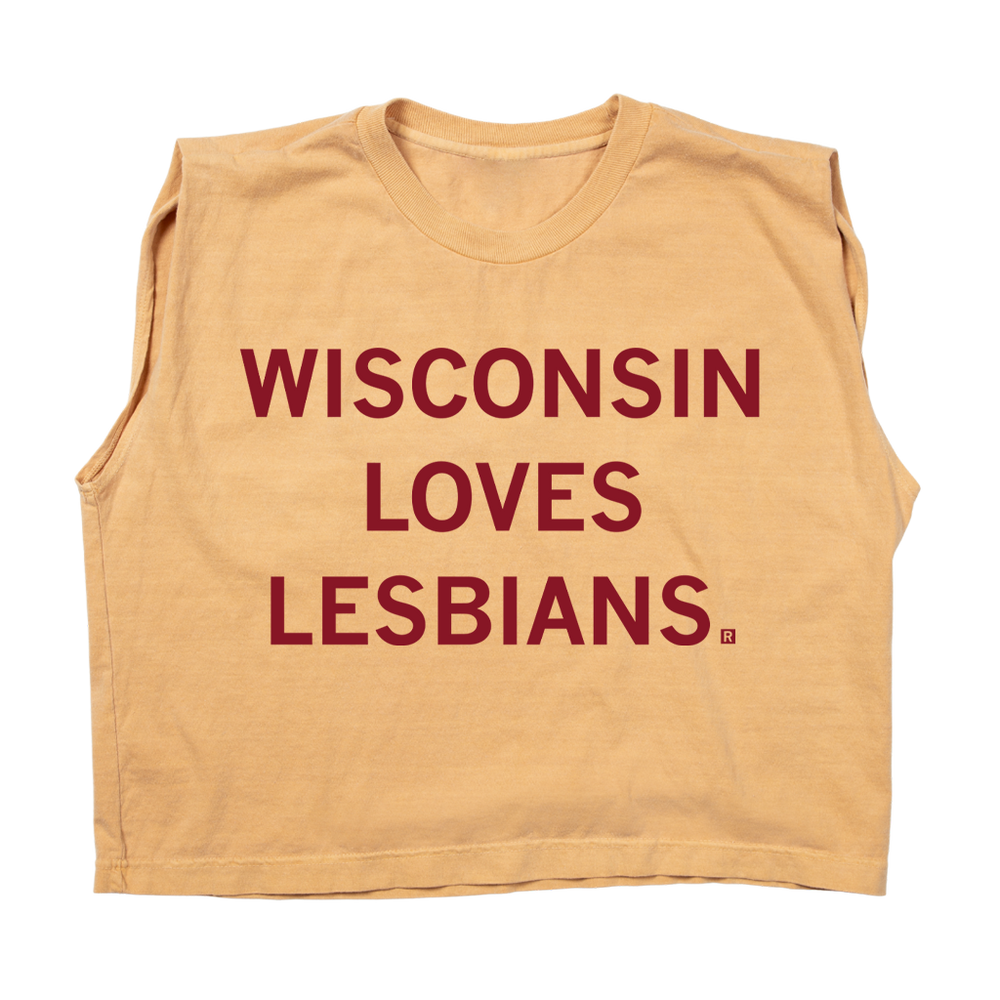 Wisconsin Loves Lesbians Muscle Crop Top