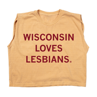 Wisconsin Loves Lesbians Muscle Crop Top