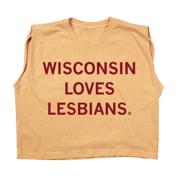 Wisconsin Loves Lesbians Muscle Crop Top