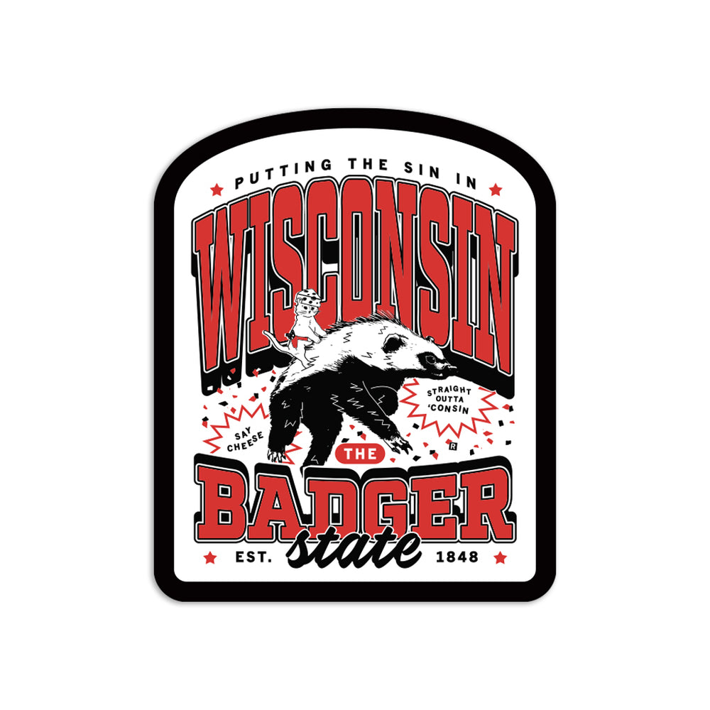 Wisconsin Max Collegiate Die-Cut Sticker
