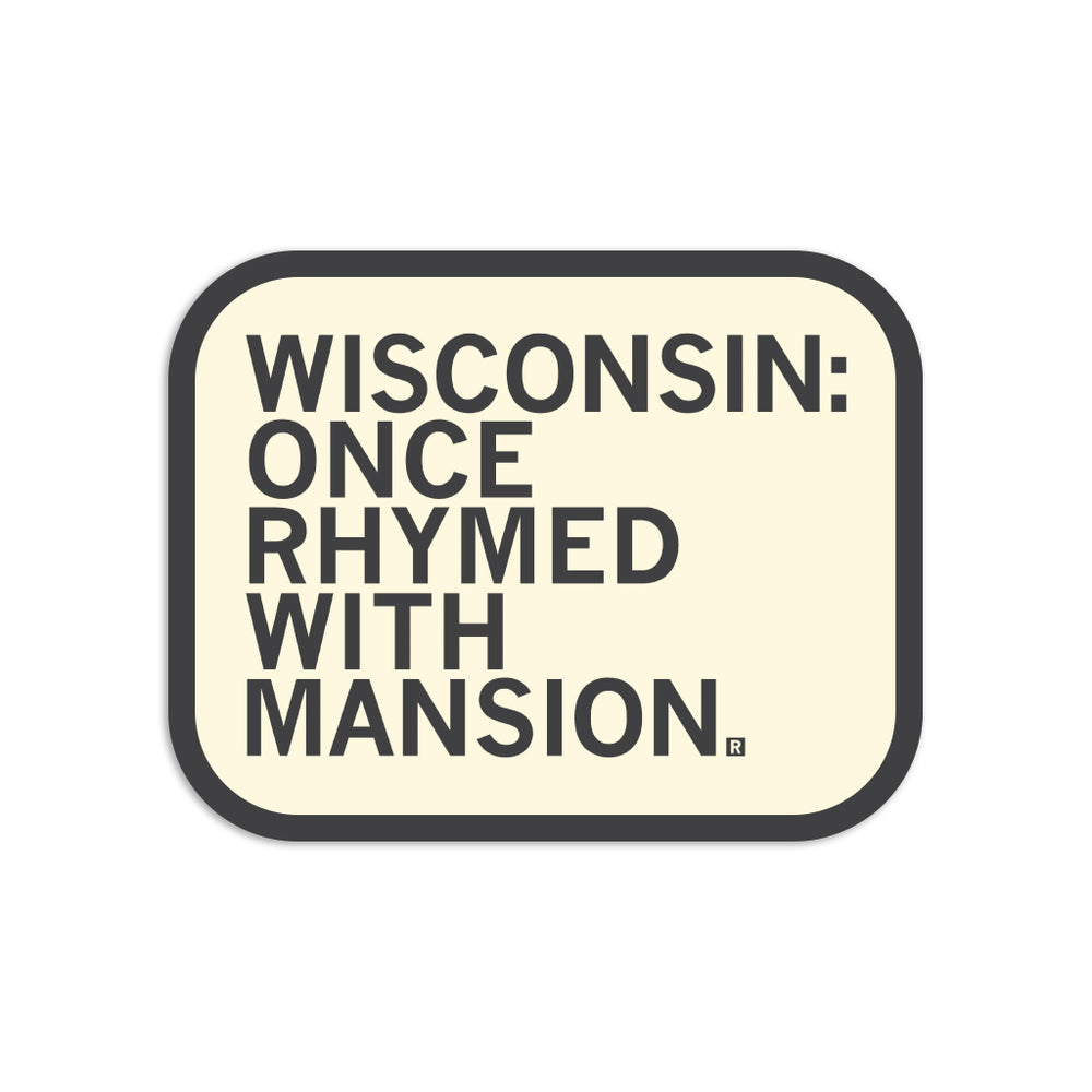 Wisconsin Mansion Die-Cut Sticker