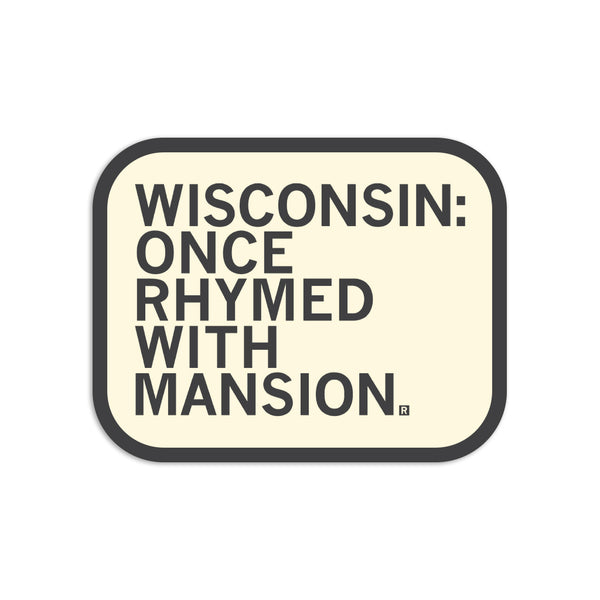 Wisconsin Mansion Die-Cut Sticker